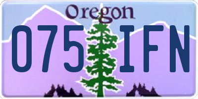 OR license plate 075IFN