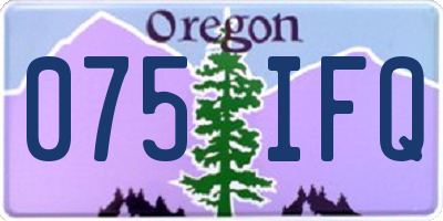 OR license plate 075IFQ