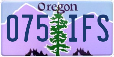 OR license plate 075IFS