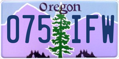 OR license plate 075IFW