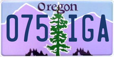 OR license plate 075IGA