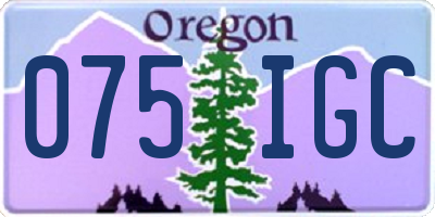 OR license plate 075IGC