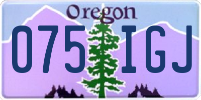 OR license plate 075IGJ