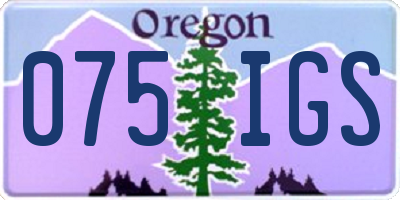 OR license plate 075IGS