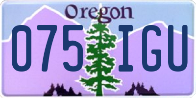 OR license plate 075IGU