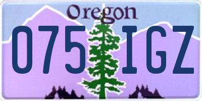 OR license plate 075IGZ