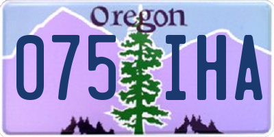 OR license plate 075IHA