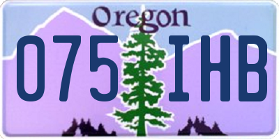 OR license plate 075IHB