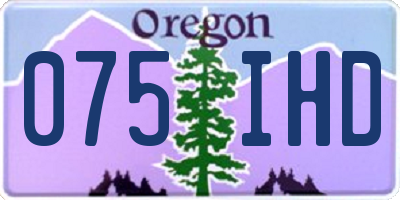 OR license plate 075IHD