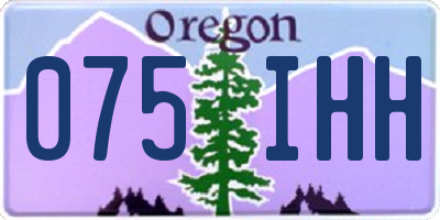 OR license plate 075IHH