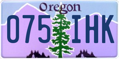 OR license plate 075IHK