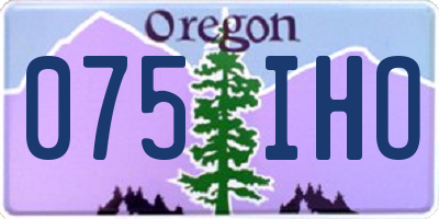 OR license plate 075IHO