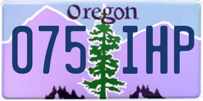 OR license plate 075IHP