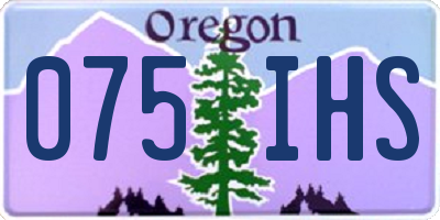 OR license plate 075IHS