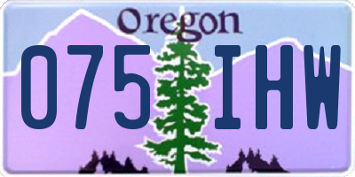 OR license plate 075IHW