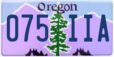 OR license plate 075IIA