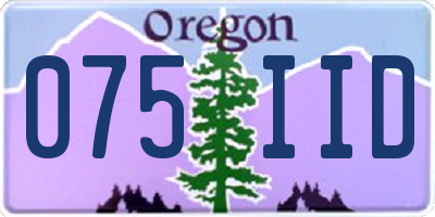 OR license plate 075IID