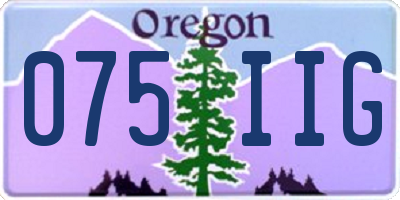 OR license plate 075IIG