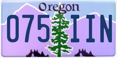 OR license plate 075IIN