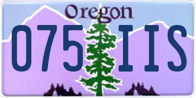 OR license plate 075IIS