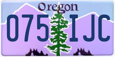 OR license plate 075IJC