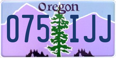 OR license plate 075IJJ