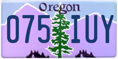 OR license plate 075IUY