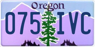 OR license plate 075IVC