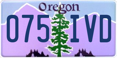 OR license plate 075IVD