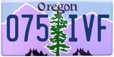 OR license plate 075IVF