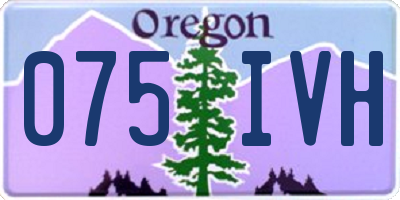 OR license plate 075IVH