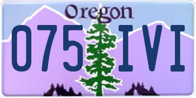 OR license plate 075IVI