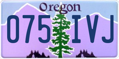OR license plate 075IVJ