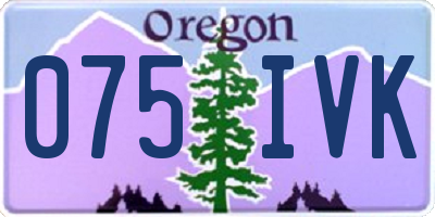 OR license plate 075IVK
