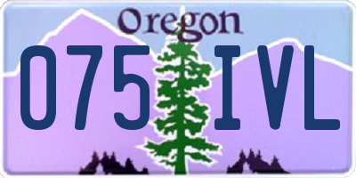 OR license plate 075IVL