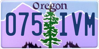 OR license plate 075IVM