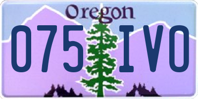 OR license plate 075IVO