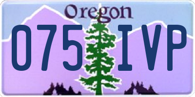 OR license plate 075IVP
