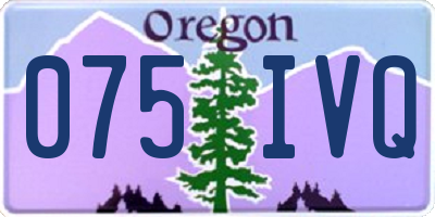 OR license plate 075IVQ