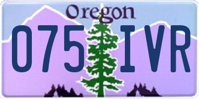 OR license plate 075IVR