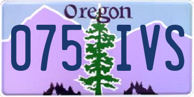 OR license plate 075IVS