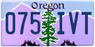 OR license plate 075IVT