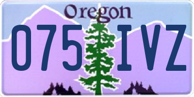 OR license plate 075IVZ