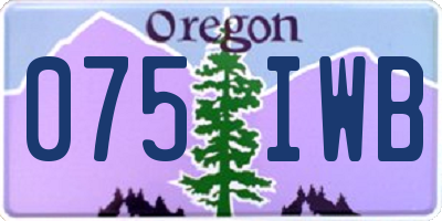 OR license plate 075IWB