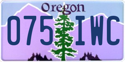 OR license plate 075IWC