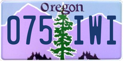 OR license plate 075IWI