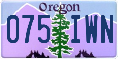 OR license plate 075IWN