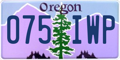 OR license plate 075IWP