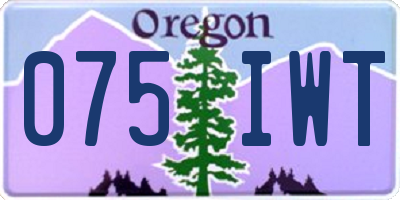 OR license plate 075IWT