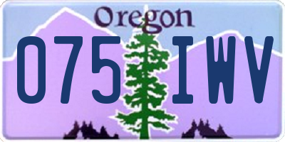OR license plate 075IWV